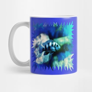 Lonely Fish in a Blue Green Pond Mug